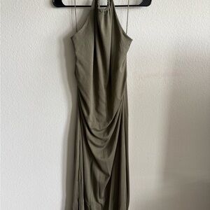 Blue Rain Olive Backless Dress
